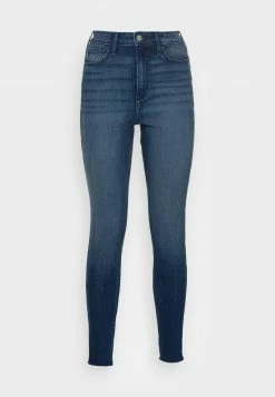 Hollister Co. CURVY CLEAN DARK - Jeans Skinny Fit - Blue Denim | Damen -Hollister Geschäft c584bcf34727419dad372fa8fc86a135