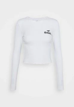 Hollister Co. SLIM TREND - Langarmshirt - White | Damen -Hollister Geschäft c5c4c742f89e40eeb21cada1e4042805