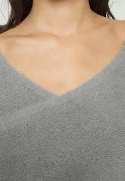 Hollister Co. COSZY WRAP SWEATER - Strickpullover - Grey | Damen -Hollister Geschäft c6dedee61ec144bfa93e4efe2ec04033