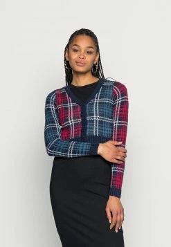 Hollister Co. CROP CARDI - Strickjacke - Dark Ground Plaid | Damen