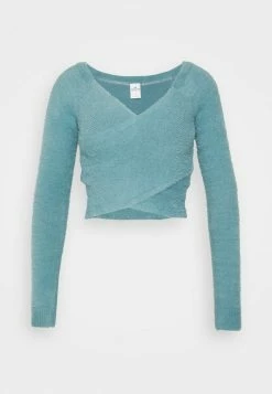 Hollister Co. COSZY WRAP SWEATER - Strickpullover - Smoke Blue | Damen -Hollister Geschäft ca17523660a84a6c8cccdd8132ae24b6