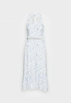 Hollister Co. BARE CINCH HALTER MIDI - Maxirock - Blue/white | Damen -Hollister Geschäft ca53ac8e691b48e88b2b7dec1b50c7a6