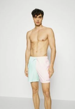 Hollister Co. BLOCKING GUARD - Badeshorts - Pink Turqoise Splice | Herren