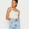 Hollister Co. BUST CUP BARE SET - Bluse - Green Plaid | Damen