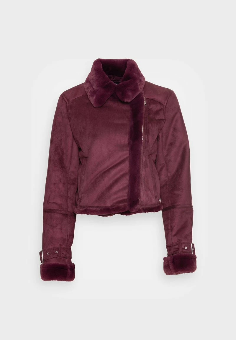 Hollister Co. CROPPED SHEARLING COZY BIKER - Kunstlederjacke - Wine Tasting | Damen 6 Hollister Co. CROPPED SHEARLING COZY BIKER - Kunstlederjacke - Wine Tasting | Damen – Bild 4