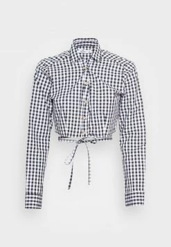 Hollister Co. WRAP AROUND SHIRTING - Bluse - Black/white | Damen -Hollister Geschäft ccde0806644a481a9420d171c5610c26
