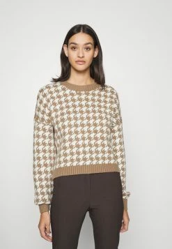 Hollister Co. LEEDLE CREW - Strickpullover - Camel | Damen