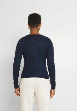 Hollister Co. ICON CABLE V NECK - Strickpullover - Navy | Damen -Hollister Geschäft d155a78c60154d3f82dfd25598aa4cb2