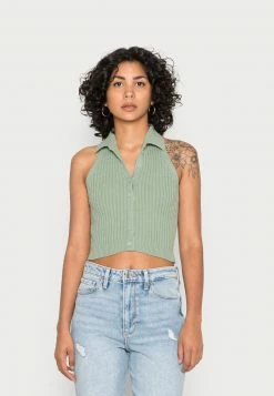Hollister Geschäft 68 Hollister Co. BARE SWEATER - Strickpullover - Green Bay Cable | Damen