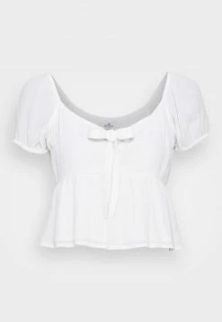 Hollister Co. TIE FRONT BABYDOLL - Bluse - White | Damen -Hollister Geschäft d3285c052c6a4585940f70b8b1658b64