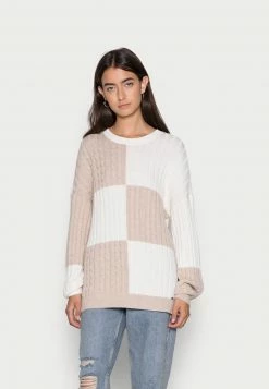Hollister Co. OVERSIZED CREW PATCHWORK - Strickpullover - Patchwork | Damen