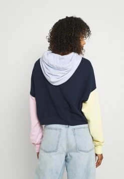 Hollister Co. COLORBLOCKED CROPPED - Sweatshirt - Navy | Damen -Hollister Geschäft d6c8223b0926471687963e03e6e970bb