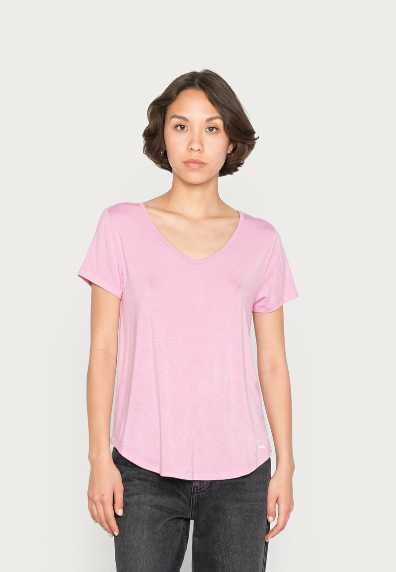 Hollister Co. EASY VEE 2 PACK - T-Shirt Basic - White/black/moonlight Mauve | Damen 6 Hollister Co. EASY VEE 2 PACK - T-Shirt Basic - White/black/moonlight Mauve | Damen – Bild 4