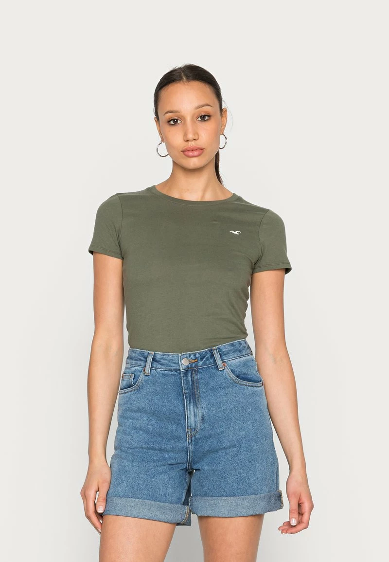 Hollister Co. SLIM CREW 3 PACK - T-Shirt Basic - White/grey/beetle | Damen 7 Hollister Co. SLIM CREW 3 PACK - T-Shirt Basic - White/grey/beetle | Damen – Bild 5