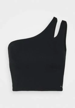 Hollister Co. CUT OUT ONE SHOULDER - Top - Black | Damen