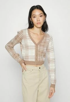 Hollister Co. Strickjacke - Neutral Plaid | Damen