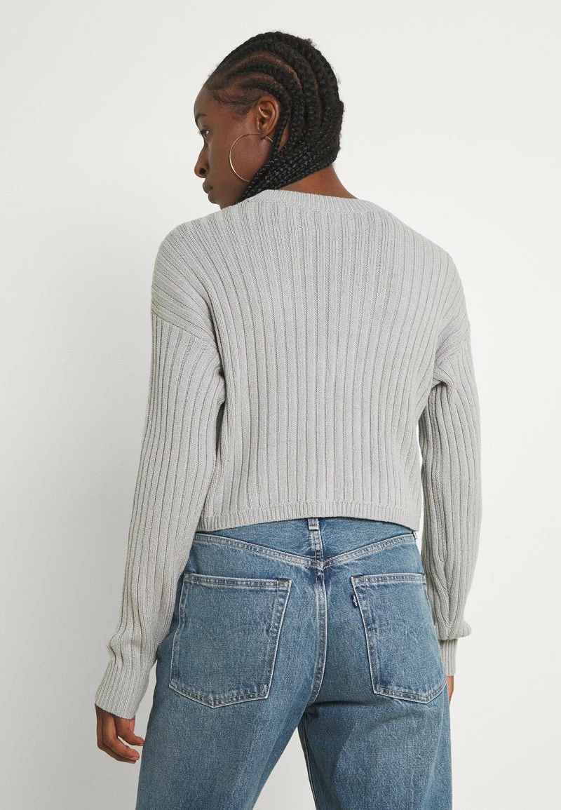 Hollister Co. EASY CROP CARDI - Strickjacke - Grey | Damen 5 Hollister Co. EASY CROP CARDI - Strickjacke - Grey | Damen – Bild 3