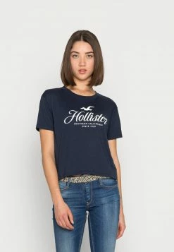 Hollister Co. HERITAGE PRINT CORE - T-Shirt Print - Navy | Damen