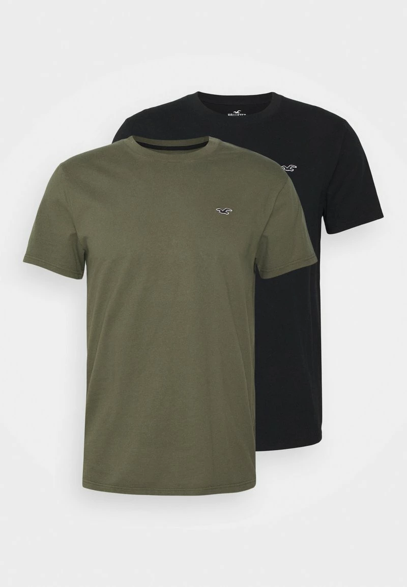 Hollister Co. CREW TREND 2 PACK - T-Shirt Basic - Black/green | Herren 7 Hollister Co. CREW TREND 2 PACK - T-Shirt Basic - Black/green | Herren – Bild 5