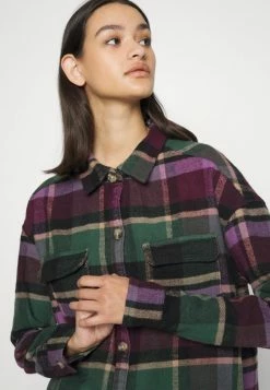 Hollister Co. OVERSIZED SHACKET - Leichte Jacke - Green/brown/multi | Damen -Hollister Geschäft e2200184f5814116b82abe909be0fa2a