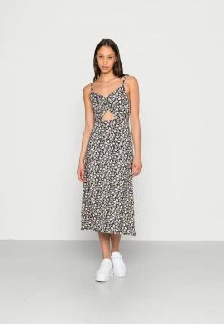 Hollister Geschäft 74 Hollister Co. CHAIN MIDI DRESS - Jerseykleid - Black | Damen