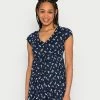 Hollister Co. TIERED SHORT DRESS - Freizeitkleid - Navy Floral | Damen -Hollister Geschäft e6192668f2df40deabd71ebaf46df289