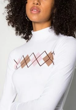 Hollister Co. CROP MOCK - Langarmshirt - White With Argle | Damen -Hollister Geschäft e82b07e54ddc4649a0f595e4e3a0de21