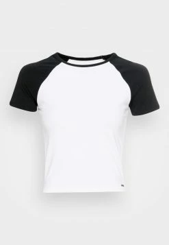 Hollister Co. BASEBALL RINGER - T-Shirt Print - Black/white | Damen -Hollister Geschäft e9279587f11f476c997c8285c7a6f138