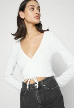 Hollister Co. COZY EYELASH MULTIWAY WRAP 2 PACK - Strickpullover - White/black | Damen -Hollister Geschäft eaa6261336b64fe99347d9aff7360172