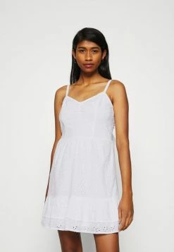 Hollister Co. BARE SHORT DRESS SHIFFLEY - Freizeitkleid - White Eyelet | Damen