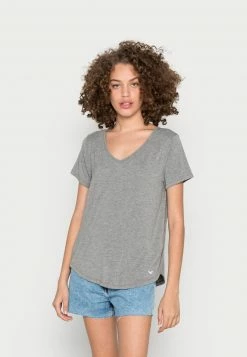 Hollister Co. EASY VEE 3 PACK - T-Shirt Basic - Bright White/apricot Nectar | Damen -Hollister Geschäft ecceb33e68444c4b93d0fd2f6aa6ed33