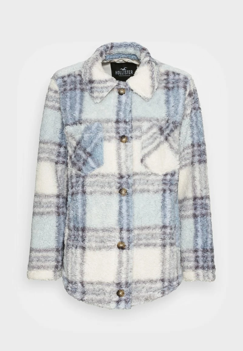 Hollister Co. SHERPA MID LENGTH SHACKET - Übergangsjacke - Blue Plaid | Damen 6 Hollister Co. SHERPA MID LENGTH SHACKET - Übergangsjacke - Blue Plaid | Damen – Bild 4