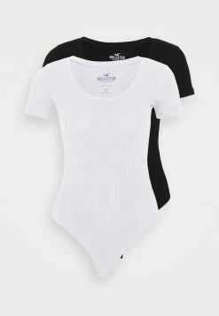 Hollister Co. BODYSUIT BASIC 2 PACK - T-Shirt Basic - Black/white | Damen