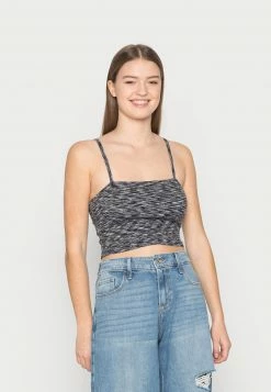Hollister Co. BARE SPACEDYE CAMI - Top - Black Space Dye | Damen