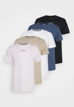 Hollister Co. CREW SEASONAL MIXED MARKETING 5 PACK - T-Shirt Basic - Multi-coloured | Herren