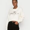 Hollister Co. CYBER DROP CREW - Sweatshirt - Antique White | Damen -Hollister Geschäft eff484eb8bb945cbbb82a6dd6bcab645
