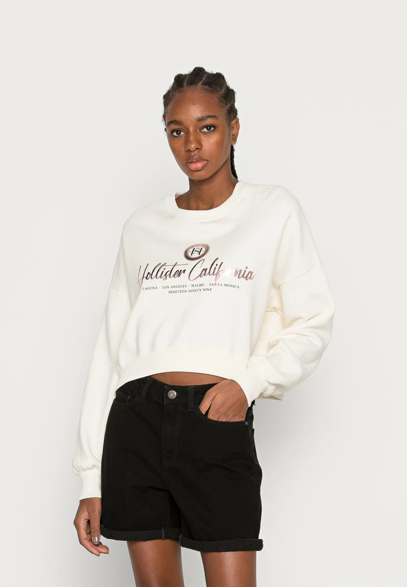 Hollister Co. CYBER DROP CREW - Sweatshirt - Antique White | Damen 3 Hollister Co. CYBER DROP CREW - Sweatshirt - Antique White | Damen