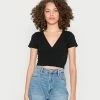 Hollister Co. SPACE DYE WRAP - T-Shirt Basic - Black | Damen 2 Hollister Co. SPACE DYE WRAP - T-Shirt Basic - Black | Damen -Hollister Geschäft f191a3ddd78a4a148826c2879095ebf6