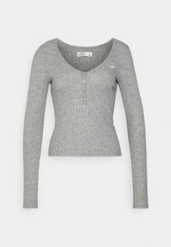 Hollister Co. ICON COZY HENLEY - Langarmshirt - Grey | Damen -Hollister Geschäft f4775cb6717c4f41b752ce7a585db44f