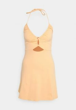Hollister Co. FRONT CUTOUT DRESS - Jerseykleid - Orange | Damen