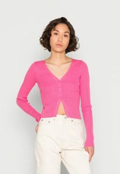 Hollister Co. EMEA FLYAWAY CROP CARDIGAN - Strickjacke - Azalea Pink | Damen