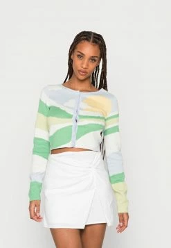 Hollister Co. ICON CROP CARDIGAN PATTERN - Strickjacke - Scenic Pattern | Damen