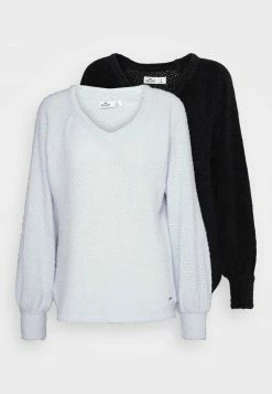 Hollister Co. COZY EYELASH EASY VEE 2 PACK - Strickpullover - Black/xenon Blue | Damen 12 Hollister Co. COZY EYELASH EASY VEE 2 PACK - Strickpullover - Black/xenon Blue | Damen -Hollister Geschäft ff6f9601aad745c1ab581c56b714dbd3
