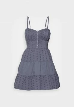 Hollister Co. BARE VOLUME DRESS PRETTY - Freizeitkleid - Pretty Navy Texture | Damen -Hollister Geschäft fff77e17a04549dbad1b45d807f323e8